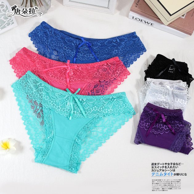精緻法式細緻 蕾絲內褲/棉柔觸感低腰內褲/性感/XL-XXL中大尺碼【 唐朵拉 】(397) 5