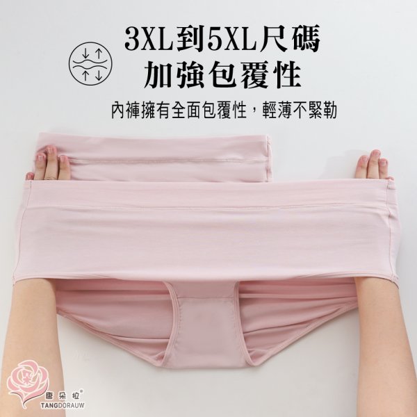 3XL.4XL.5XL 大尺碼內褲 輕薄透氣布 高彈性加強包覆，輕盈透氣女內褲【 唐朵拉 】(366)